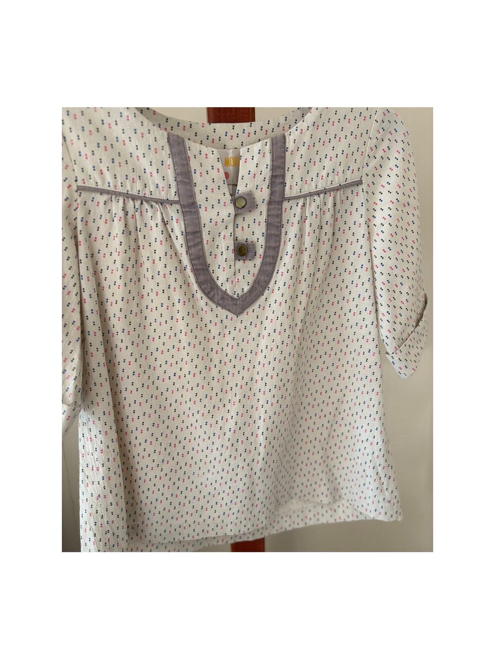 Vintage Cotton Lauren Moffett Cotton Blouse Sz Small